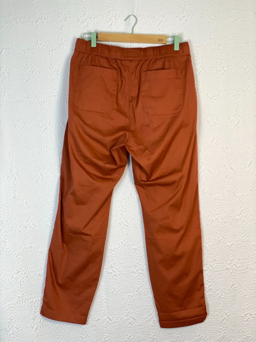 NWT Pact Classic Woven Roll Up Pants Baked Clay Organic Cotton Size L - Picture 2 of 7